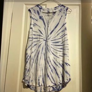 Sleeveless tie dye top